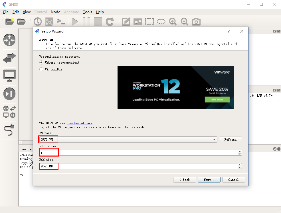 gns3 host binding